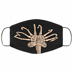 Facehugger Alien Horror Funny Gift Washable Reusable Custom - Printed Cloth Face Mask Cover, Black, Cloth Face Cover