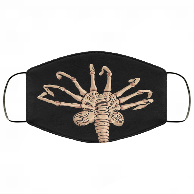 Facehugger Alien Horror Funny Gift Washable Reusable Custom - Printed Cloth Face Mask Cover, Black, Cloth Face Cover