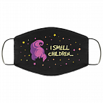I Smell Children Mary Hocus Pocus Washable Reusable Custom Printed Cloth Face Mask Cover, Black, Cloth Face Cover