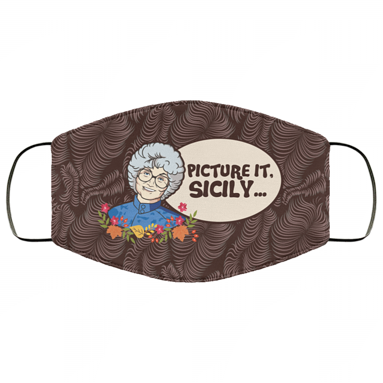 Quiet You Trash Blanche Golden Girls Washable Reusable Custom – Printed Cloth Face Mask Cover, White, Cloth Face Cover