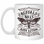It Rubs the Lotion on Its Skin Buffalo Bills Body Lotion Horror Halloween Gift Ceramic Coffee Mug - Water Bottle, White, 11 oz. White Mug