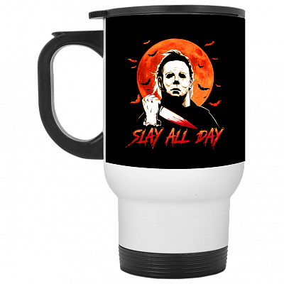 14 oz. White Travel Mug