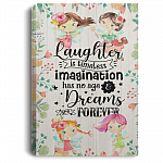 Laughter Is Timeless Imagination Dreams Are Forever Gallery Wrapped Framed Canvas Prints - Unframed Poster, White, 0.75'' Framed Canvas Laughter Is Timeless Imagination Dreams Are Forever Gallery Wrapped Framed Canvas Prints - Unframed Poster, White, 0.75'' Framed Canvas