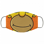 Homer Simpson Mouth Washable Reusable Custom - Printed Cloth Face Mask Cover, Burnt Orange, Cloth Face Mask