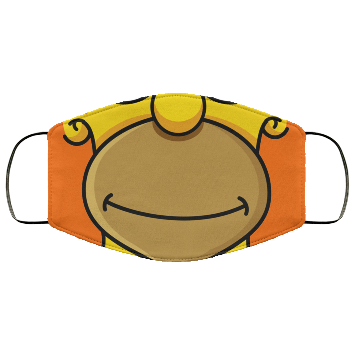 Homer Simpson Mouth Washable Reusable Custom - Printed Cloth Face Mask Cover, Burnt Orange, Cloth Face Mask