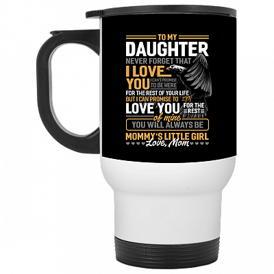 14 oz. White Travel Mug