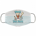 Chef Vert Der Ferk Funny Washable Reusable Custom – Printed Cloth Face Mask Cover, White, Cloth Face Cover