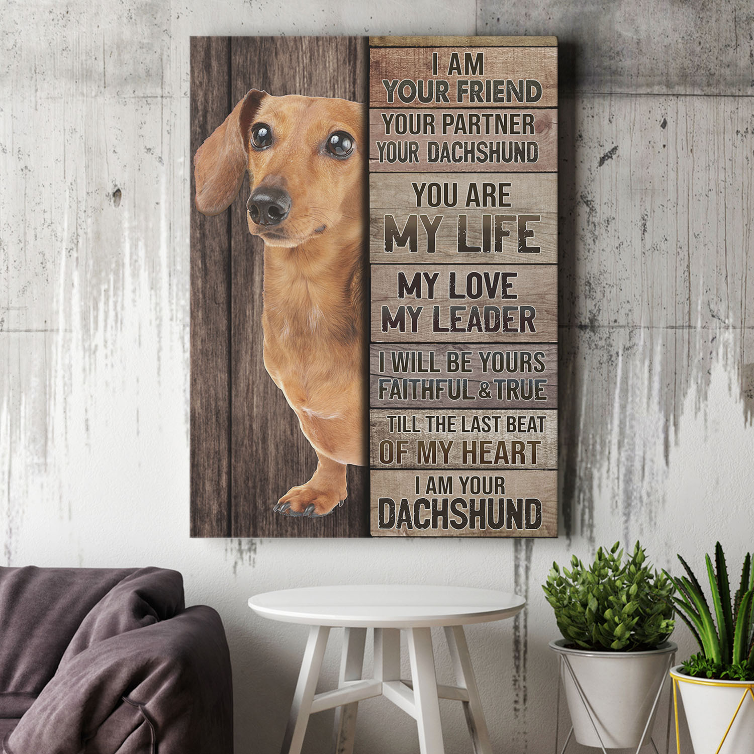 2VT. Your Friend Your Dachshund canvas mockup