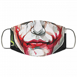 Heath Ledger Scary Joker Mouth Halloween Washable Reusable Custom – Printed Cloth Face Mask Cover, White, Cloth Face Cover
