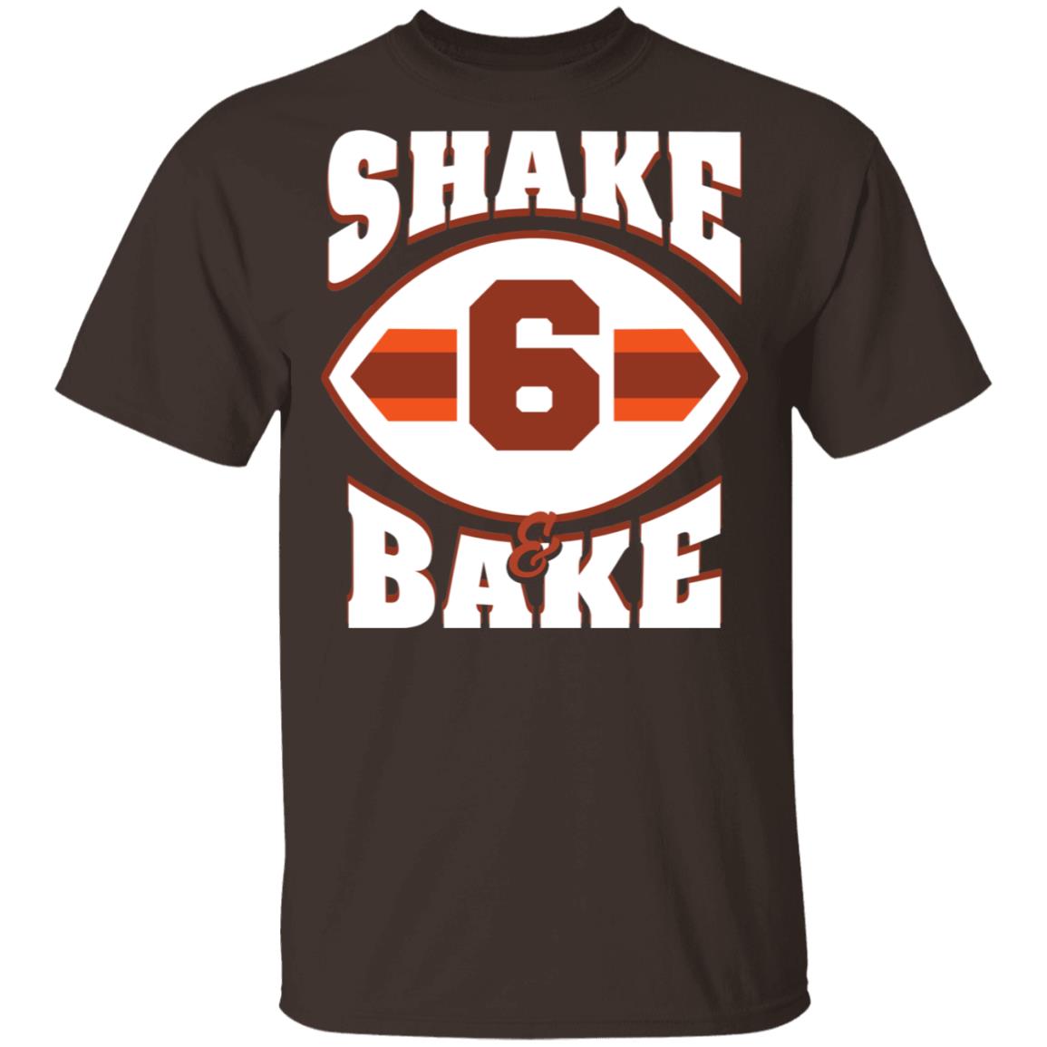 Shake and Bake Cleveland Football Baker Full Color T-Shirt #1, Dark Chocolate, Unisex T-Shirt