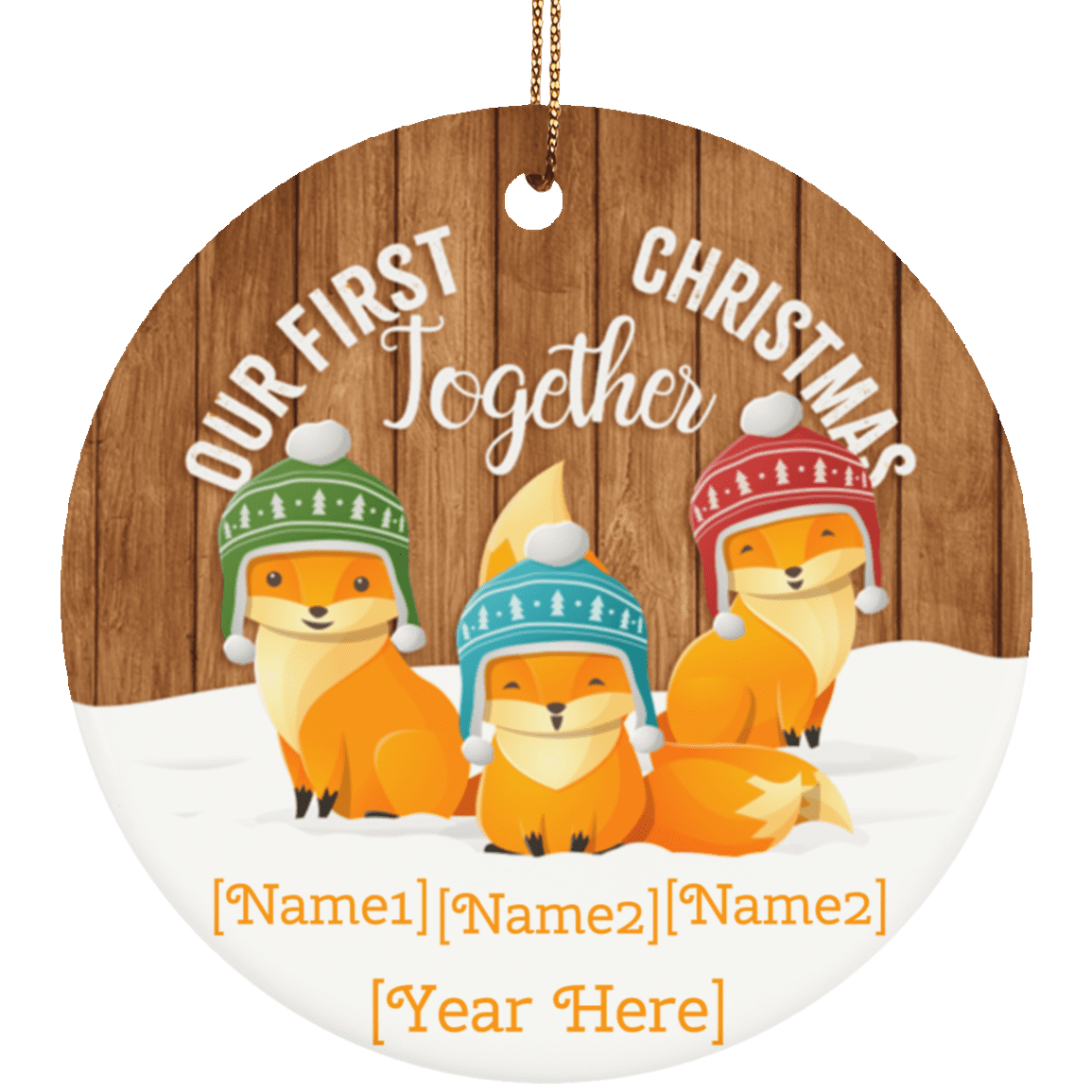 Personalized Our First Christmas Together Porcelain Ceramic Circle Ornament Keepsake, White, Ceramic Circle Ornament Personalized Our First Christmas Together Porcelain Ceramic Circle Ornament Keepsake, White, Ceramic Circle Ornament