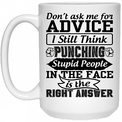 15 oz. White Mug