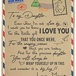 To My Daughter Even When I'm Not Close by Love Mom Fleece Blanket - Premium Sherpa Blanket - Woven Blanket, White, Cozy Plush Fleece Blanket - 30x40 To My Daughter Even When I'm Not Close by Love Mom Fleece Blanket - Premium Sherpa Blanket - Woven Blanket, White, Cozy Plush Fleece Blanket - 30x40