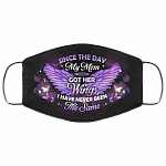 Since The Day My Dad Got His Wings I Have Never Been the Same Washable Reusable Custom - Printed Cloth Face Mask Cover, White, Cloth Face Cover