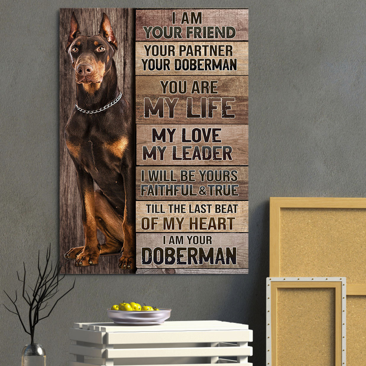7VT. Your Friend Your Doberman canvas mockup