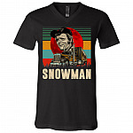 Snowman T-Shirt - Funny Movie Shirt, Black, V-Neck T-Shirt