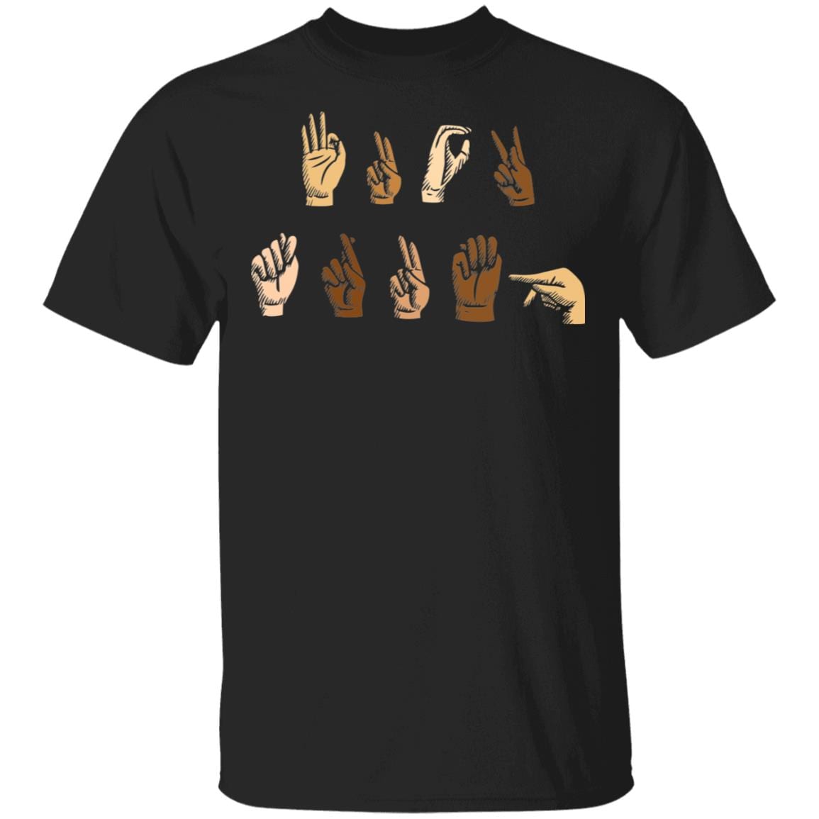 Fck Trump T-Shit - ASL Sign Language Shirt, Black, Unisex T-Shirt