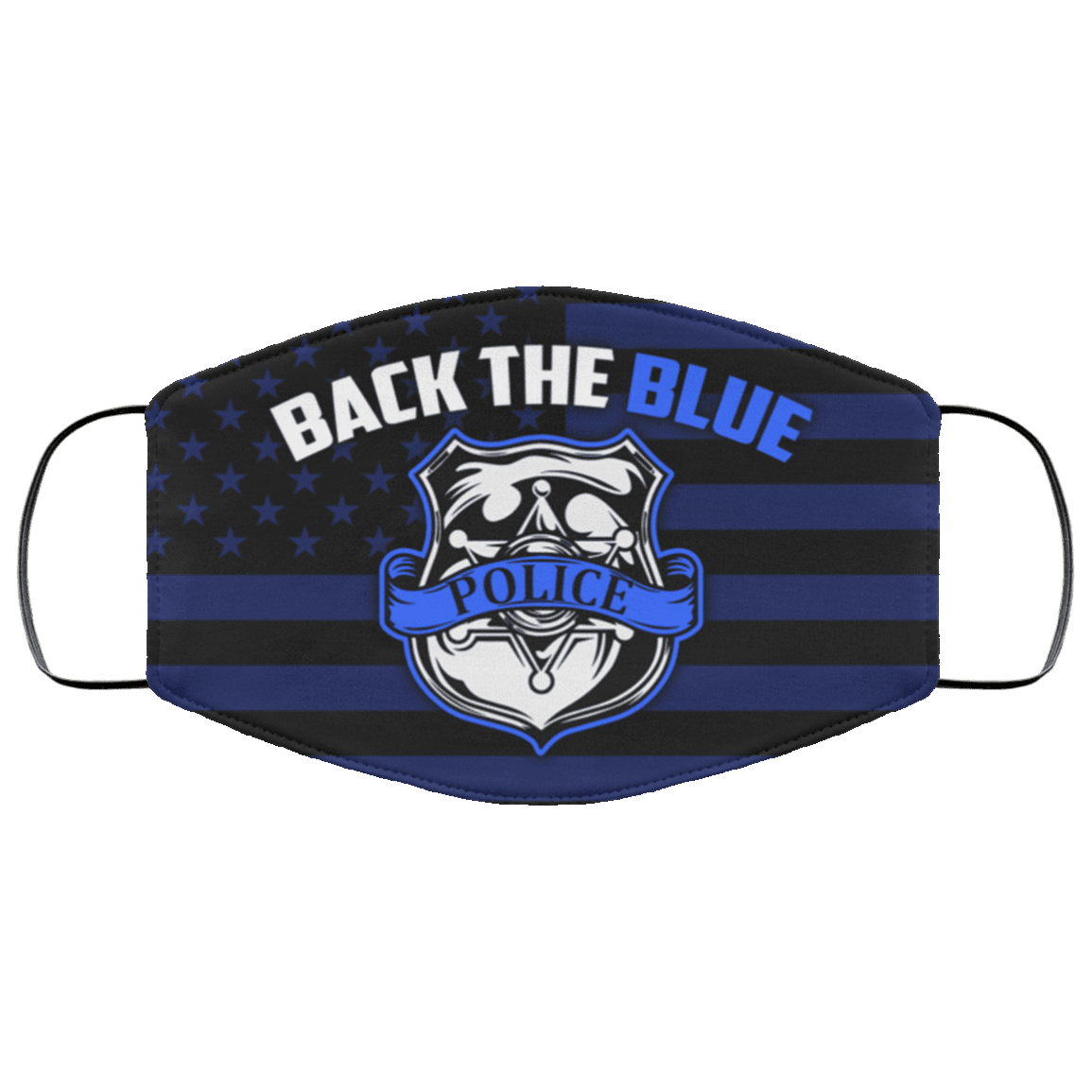 Back The Blue Police Badge Washable Reusable Custom – Printed Cloth Face Mask Cover, White, Cloth Face Mask Back The Blue Police Badge Washable Reusable Custom – Printed Cloth Face Mask Cover, White, Cloth Face Mask