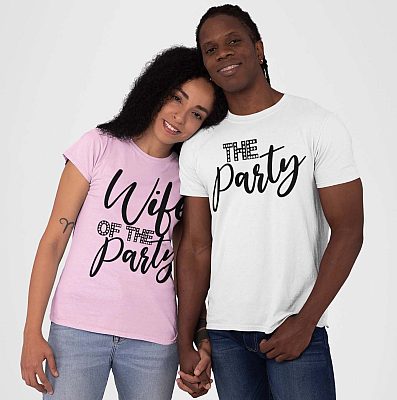 Alternative view of Wife Of The Party T-Shirt - V-Neck Shirt - The Party Shirt - Matching bachelor Shirt