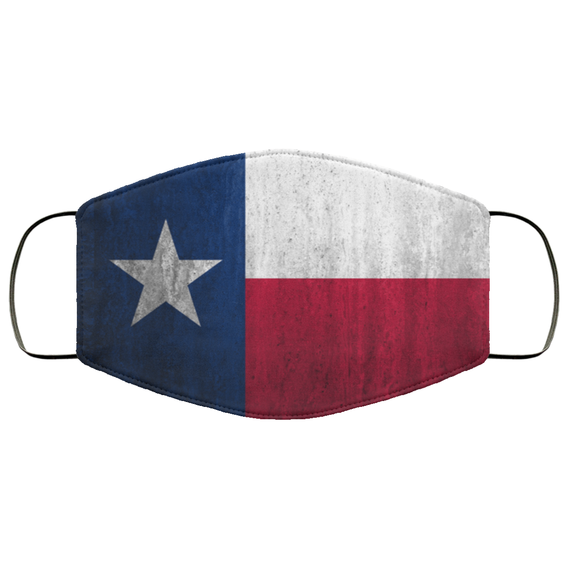 Texas Flag Face Mask - Washable Reusable Custom - Printed Cloth Face Mask Cover, White, Cloth Face Cover