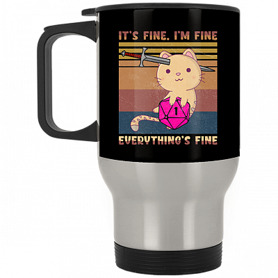 14 oz. Silver Travel Mug