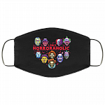 I Am A Horroraholic Washable Reusable Custom – Printed Cloth Face Mask Cover, Black, Cloth Face Cover