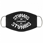 Stunads I'm Surrounded By Stunads Washable Reusable Custom - Printed Cloth Face Mask Cover, Black, Cloth Face Cover