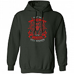 I'm Not The Hero You Wanted I'm The Monster You Needed Plain Front - Print On Back Hoodie - Sweat Shirt - Long Sleeve, Forest Green, Hoodie