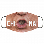 Trump Mouth Saying China Washable Reusable Custom – Printed Cloth Face Mask Cover, White, Cloth Face Cover