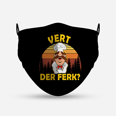 Alternative view of Swedish Chef Vert Der Ferk Washable Reusable Custom - Printed Cloth Face Mask Cover