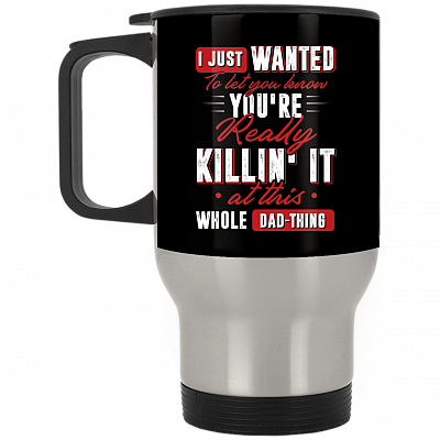 14 oz. Silver Travel Mug