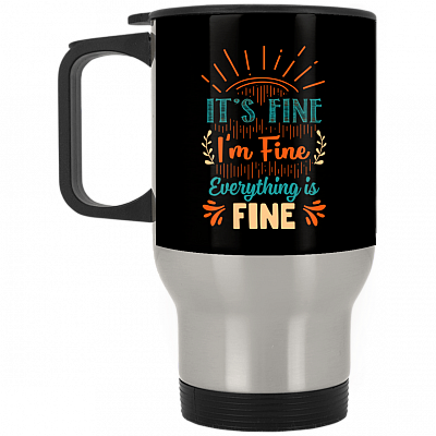 14 oz. Silver Travel Mug