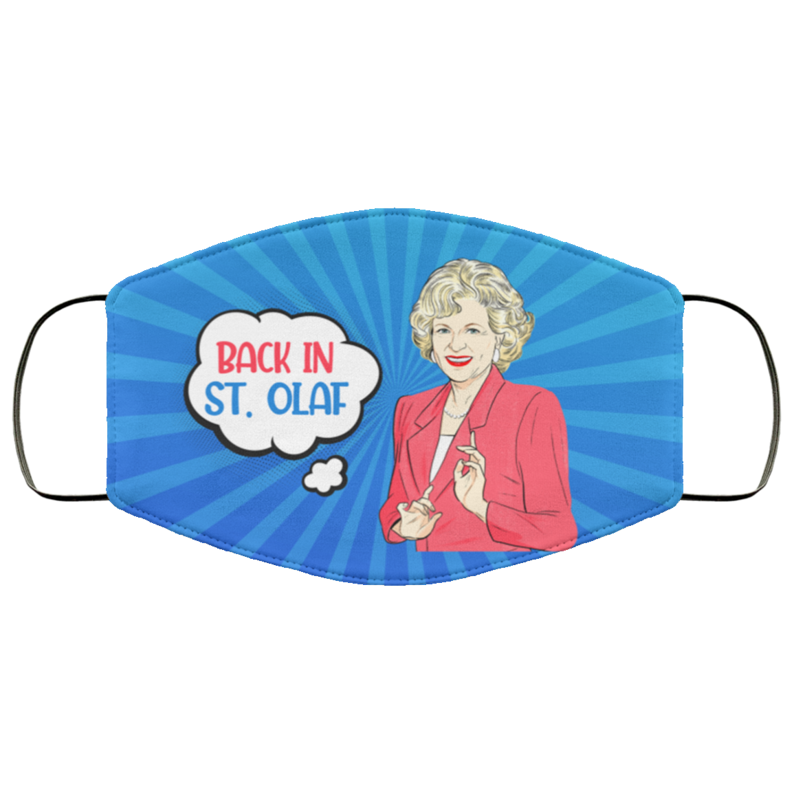 Rose Back in St. Olaf Washable Reusable Custom - Printed Cloth Face Mask Cover, White, Cloth Face Mask Rose Back in St. Olaf Washable Reusable Custom - Printed Cloth Face Mask Cover, White, Cloth Face Mask