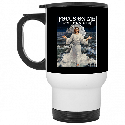 14 oz. White Travel Mug