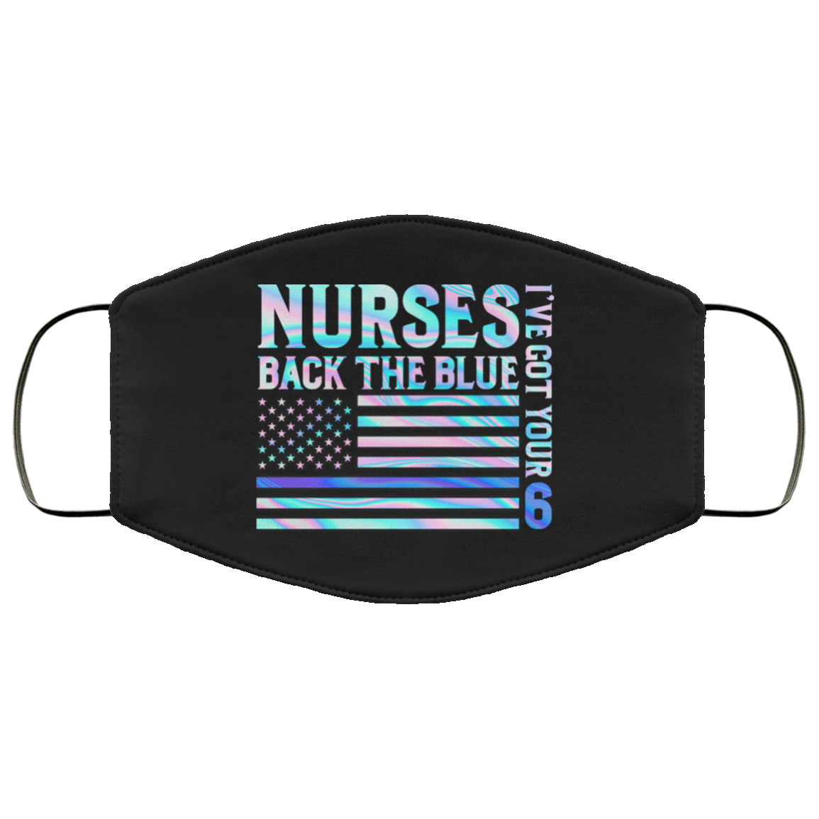 Nurses Back the Blue I've Got Your Six Police Essential Workers Family Reusable Custom - Printed Cloth Face Mask, Black, Cloth Face Mask Nurses Back the Blue I've Got Your Six Police Essential Workers Family Reusable Custom - Printed Cloth Face Mask, Black, Cloth Face Mask