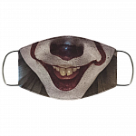 Pennywise IT Horror Characters Washable Reusable Custom - Printed Cloth Face Mask Cover, White, Cloth Face Cover