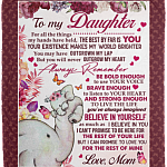 To My Daughter For All The Things My Hands Have Held The Best By Far Is You Fleece Blanket - Sherpa Blanket, White, Cozy Plush Fleece Blanket - 50x60
