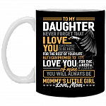 To My Son Never Forget That I Love You From Dad Eagle Ceramic Coffee Mug - Beer Stein - Water Bottle, Black, 11 oz. White Mug