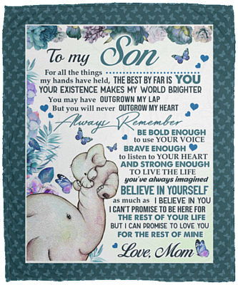 To My Son For All The Things My Hands Have Held The Best By Far Is You Fleece Blanket - Sherpa Blanket, White, Cozy Plush Fleece Blanket - 50x60