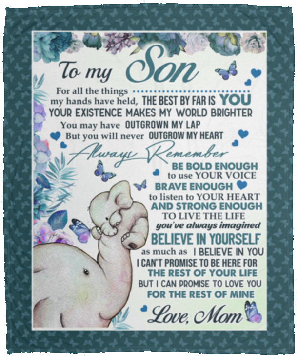 To My Son For All The Things My Hands Have Held The Best By Far Is You Fleece Blanket - Sherpa Blanket, White, Cozy Plush Fleece Blanket - 50x60