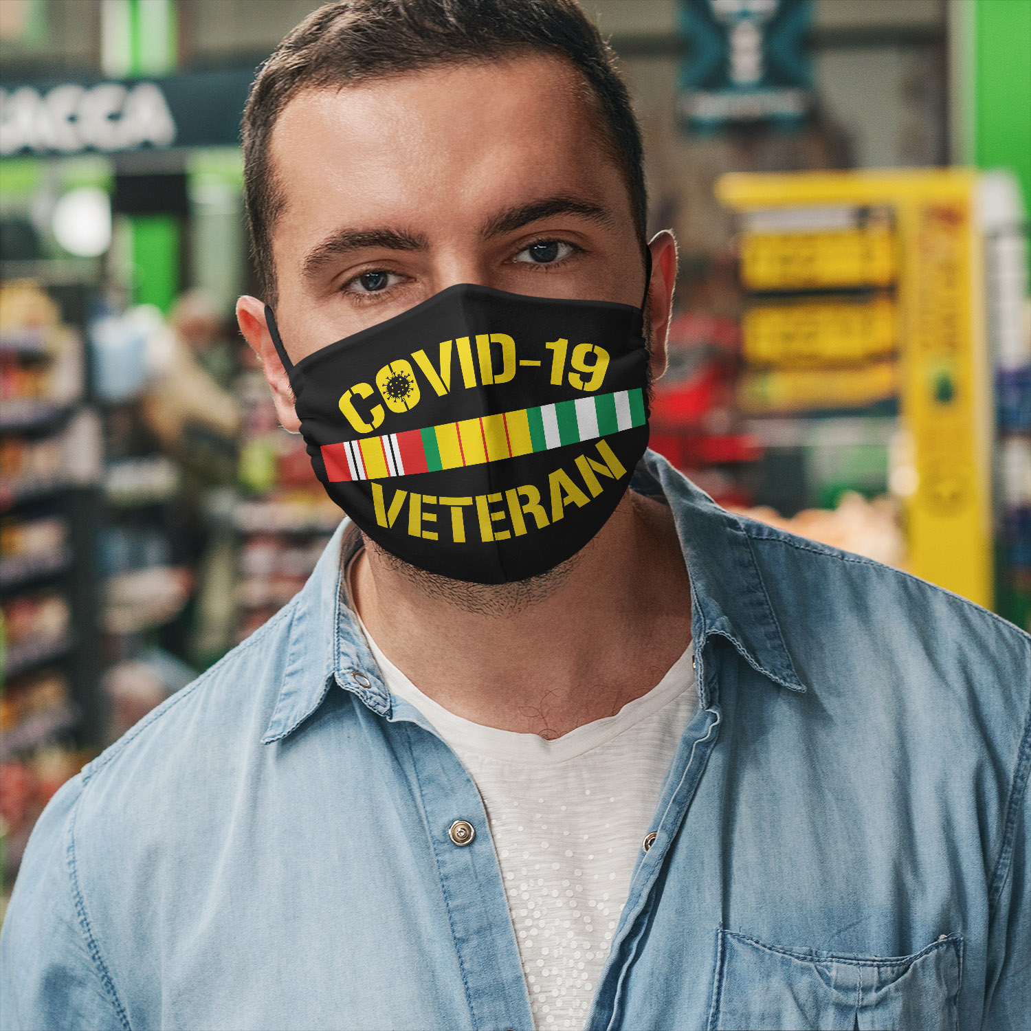 6VT. Covid19 Veteran mask mockup