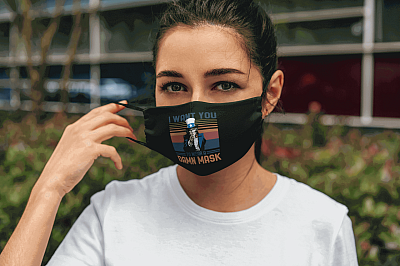 Alternative view of I Want You To Wear A Damn Mask Washable Reusable Custom – Printed Cloth Face Mask Cover