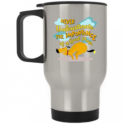 14 oz. Silver Travel Mug