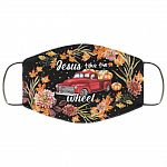 Jesus Take The Wheel Pumpkin Truck Washable Reusable Custom - Halloween Truck Printed Cloth Face Mask Cover, Black, Cloth Face Cover