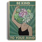 Be Kind to Your Mind - You Matter Suicide Prevention Wrapped Framed Canvas Prints - Unframed Poster, White, 0.75'' Framed Canvas