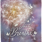 Just Breathe Fleece Blanket – Sherpa Blanket – Woven Blanket, White, Cozy Plush Fleece Blanket - 50x60