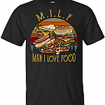 M.I.L.F Man I Love Food Vintage Sun Set T-Shirt