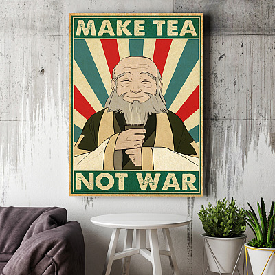 Alternative view of Make Tea Not War Uncle Iroh Wisdom Gallery Wrapped Framed Canvas Prints - Unframed Poster - Home Decor Wall Art