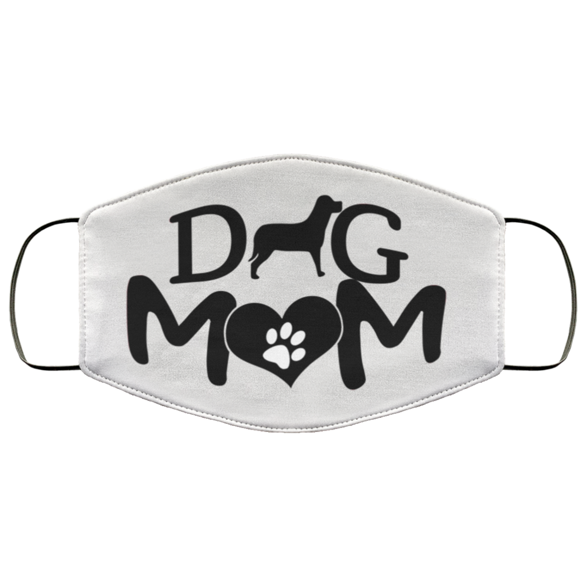 Cute Dog Mom Washable Reusable Custom - Dog Mom Gift Printed Cloth Face Mask Cover, White, Cloth Face Mask