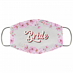 Bride Floral Washable Reusable Custom - Printed Cloth Face Mask Cover, White, Cloth Face Cover